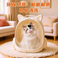 Cat carrier backpack - portable cat backpack space capsule design - large capacity pet travel bag