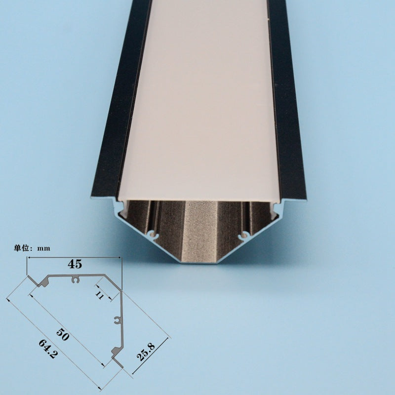 Luminous top corner line light, plaster line light with ceiling-free living room ceiling LED lighting, luminous corner line light