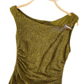 Women's jacquard one-shoulder dress - premium waist-cinching, pleated, slim-fit midi bodycon dress