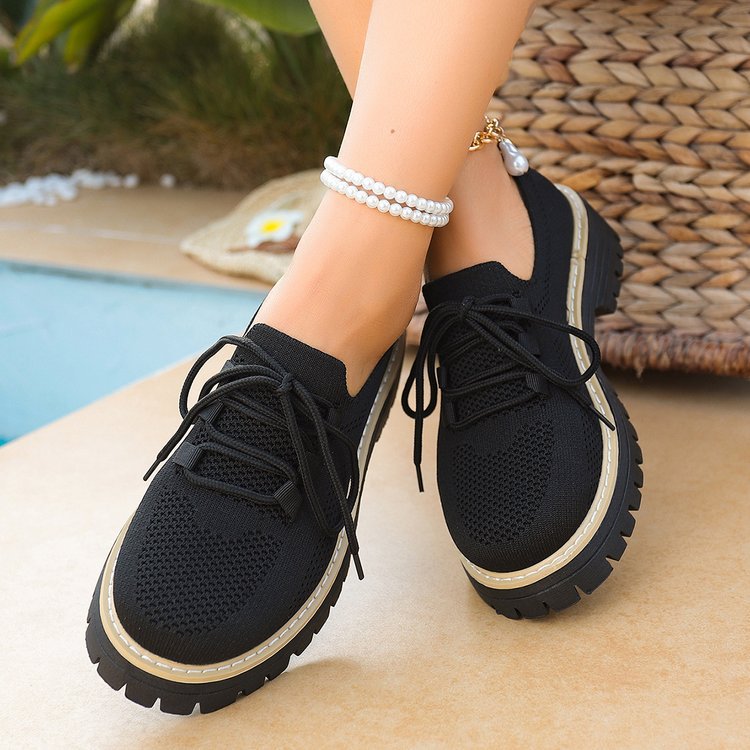 new arrival: plus-size flyknit platform loafers for cross-border e-commerce. sizes 36-43 available. wholesale options and dropshipping services available for  and