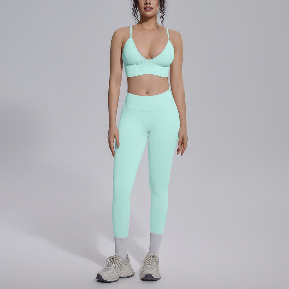 Seamless cross-border yoga set: tummy control, slimming, quick-dry activewear for fitness, outdoor leisure, running, and sports - multi-piece set