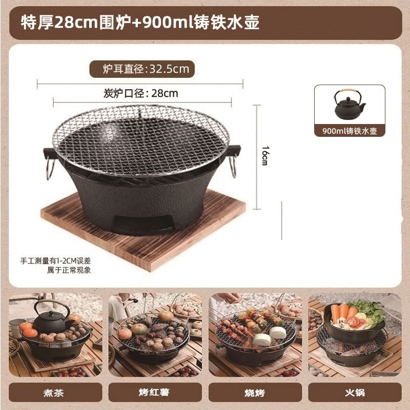Cast iron charcoal stove for making tea by the stove, heating stove, for home carbon stove, charcoal stove, charcoal stove, tea making hot pot barbecue stove