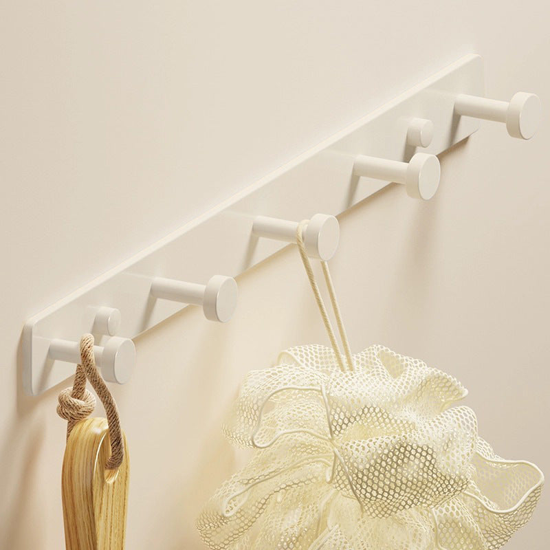 White hook, coat hook, entrance to the door, no punching in the entrance, storage hanger, key row hook storage rack on the wall