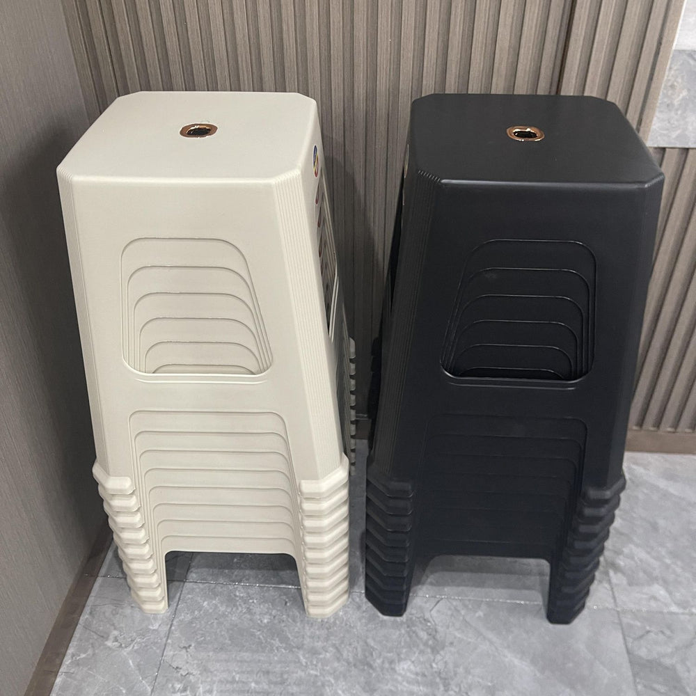 Thickened plastic stool stackable for home living room dining table high stool square stool restaurant spare casual stool storage stool