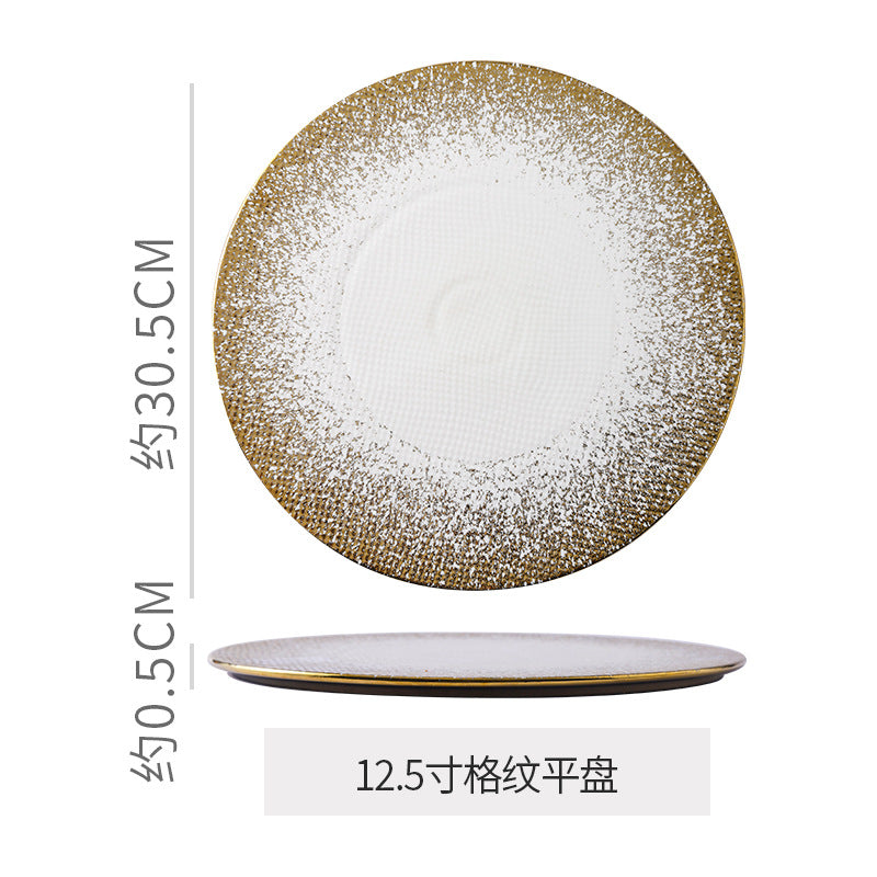 High-end ceramic dinnerware for restaurants and hotels, perfect for home use. ideal for western-style plating, desserts, and pastries. unique, aesthetically pleasing ceramic plates