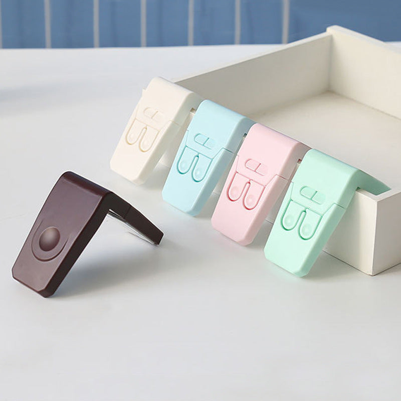 Infant and child security lock right angle lock drawer lock cabinet door lock multi-function baby anti-pinch snap lock refrigerator lock