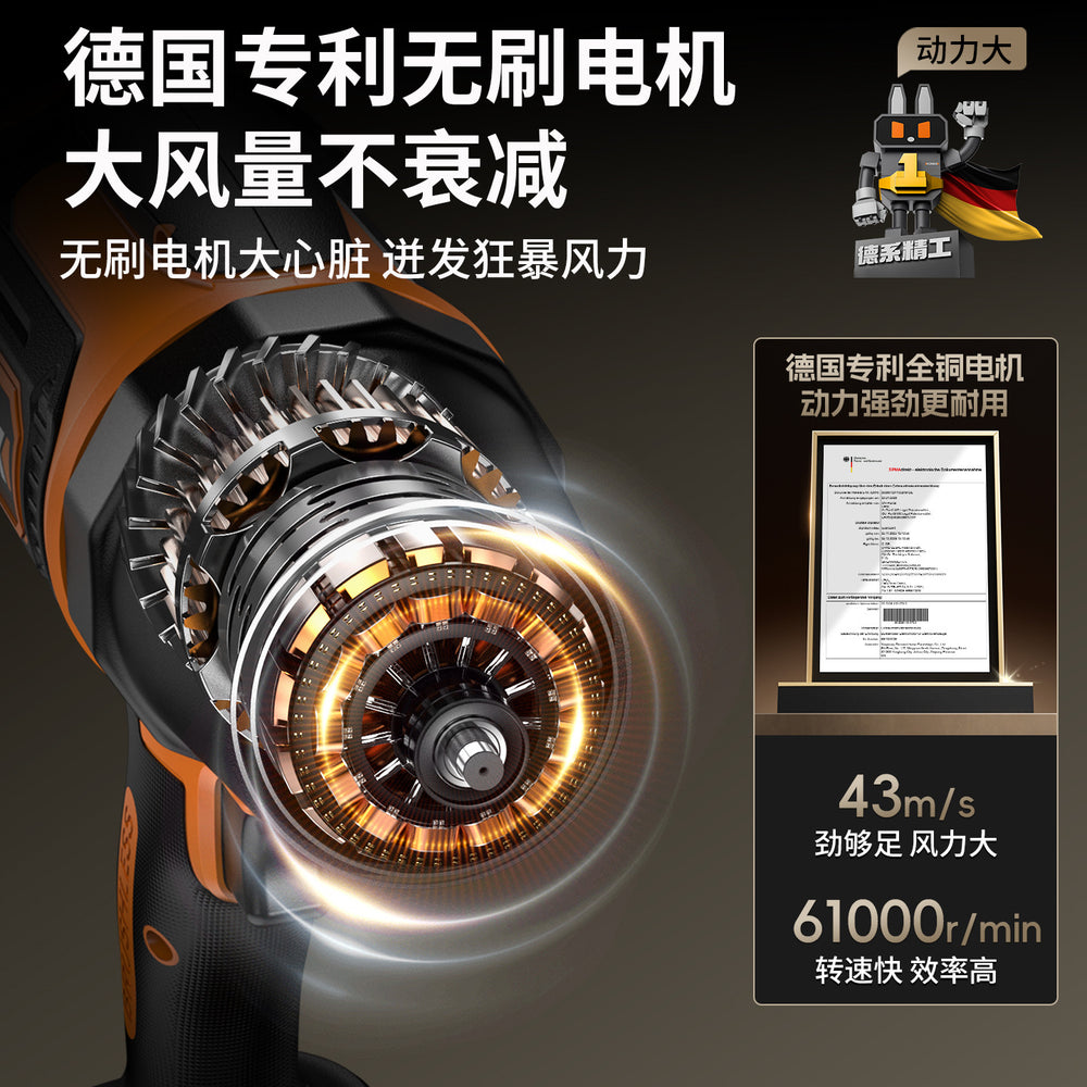 High-performance industrial-grade turbo blower - powerful lithium-ion cordless air blower for dust removal and industrial applications