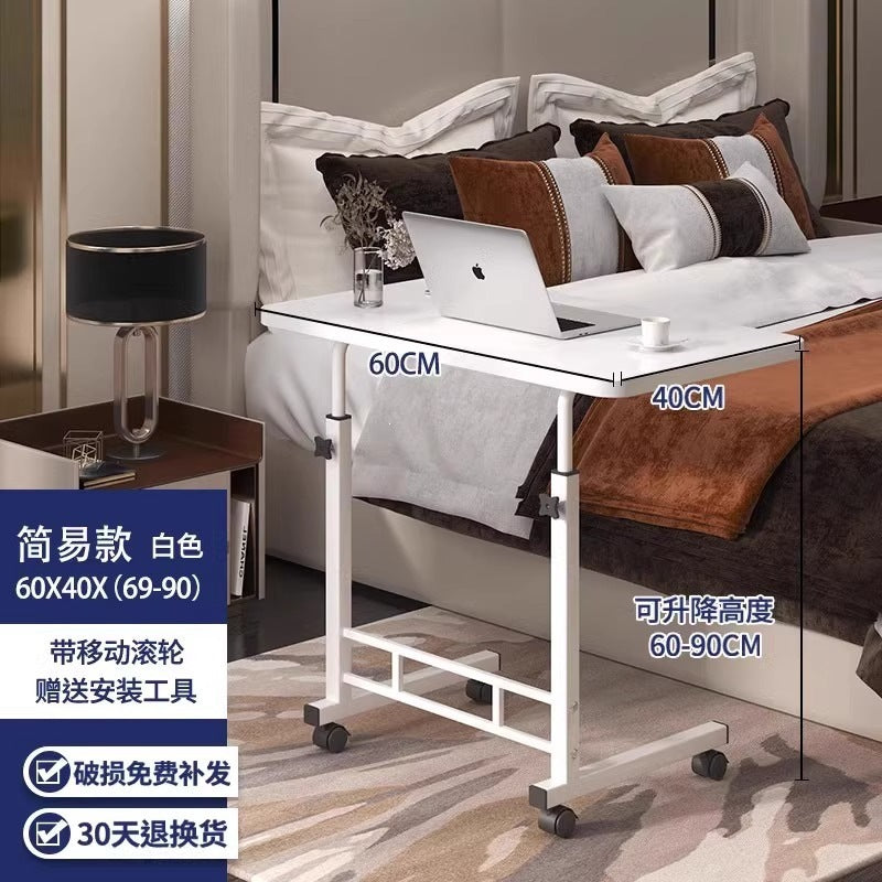 Bedside table with wheels casual small table bedroom for home student desk simple adjustable dormitory lazy computer desk
