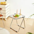 Transparent foldable small coffee table casualfor homecasual sofa corner table balcony small table scandinavianaccessible luxury bedroom side table