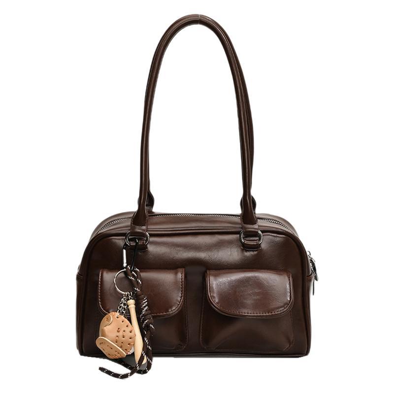 Retro underarm bag women's 2025 new textured tote shoulder bag niche large-capacity portable commuter bag