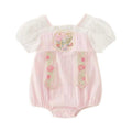 Baby clothes summer thin one-piece short-sleeved one-year-old baby girl summer dress fashionable summer outing short-sleeved butt-covering