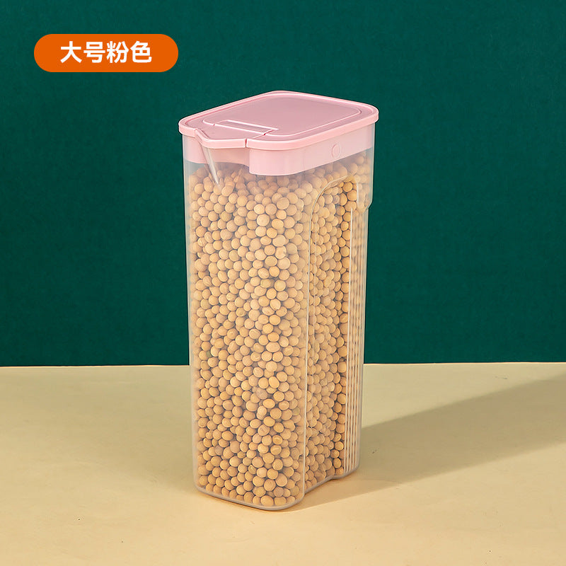 Kitchen food grade sealed tank plastic with lid grain storage tank household dry goods snack storage box