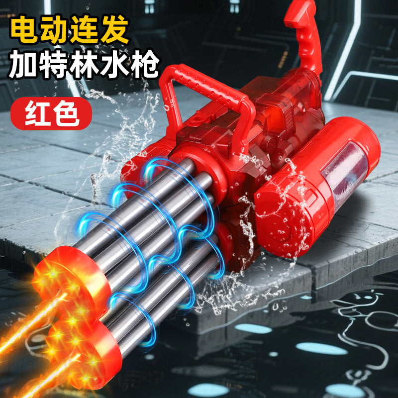 large fire-breathing double-barreled gatling water gun large-capacity rotate high-pressure strong-range electric burst water gun