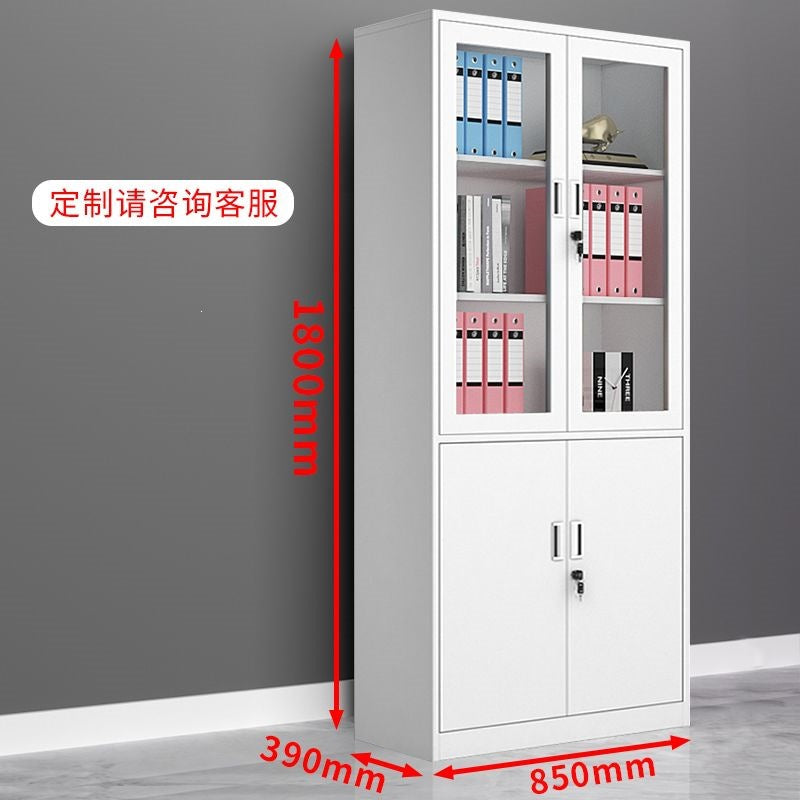 Divided lower section low cabinet steel iron cabinet office financial storage with file cabinet information cabinet for home balcony cabinet