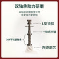 Hand-crank coffee grinder - dual bearing, effortless manual coffee mill with ceramic burr