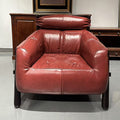 Vintage solid wood sofa, light luxury designer creative single sofa, ash wood fabric chair, designer sofa