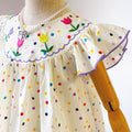 Girls' summer dress: cute, adorable, and stylish polka dot princess dress - pure cotton summer outfit for toddlers and little girls