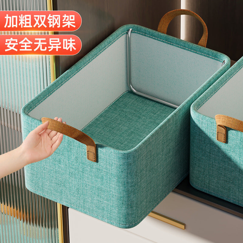 New clothes storage box steel frame fabric folding storage basket home dormitory desktop underwear underwear storage artifact