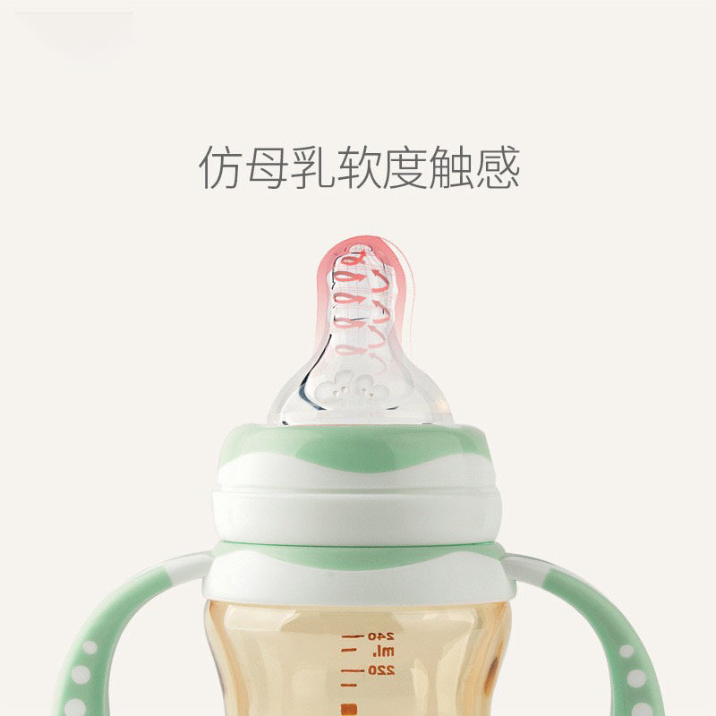 Manufacturer newborn baby bottle ppsu wide mouth large diameter baby bottle 1+ years straw cup oem export