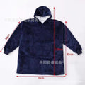 Pullover fleece thickenedlong pajamas heattech tv blanket outdoor cold-proof nightgown couple outfit sweatshirt fleece heattech