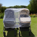 Universal full coverage mosquito net for strollers - baby carriage mosquito net cover with sunshade, wind protection, and mesh curtain - anti-mosquito net for pram/baby carriage
