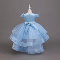 Exportnew arrivalgirl dress kids trailing princess dress mesh puffy performance dress flower girl dress cross-border in stock