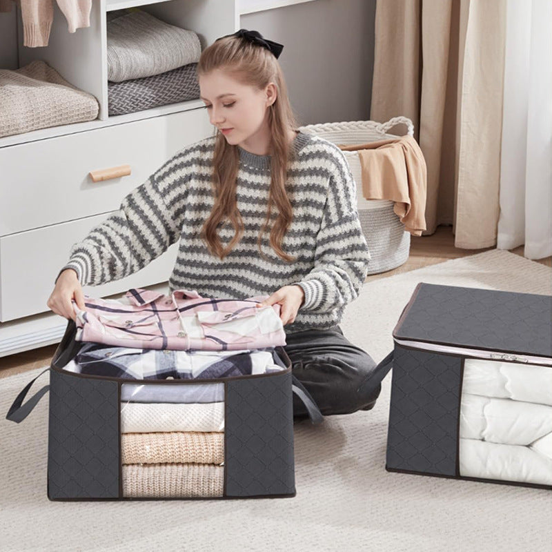 hot-selling finishing bag, reinforced clothing storage bag, oversized capacity clothes blanket quilt storage box