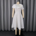 new arrivalelegancefashiondress a swinghigh waist jacquard stereo applique dresspartydresses