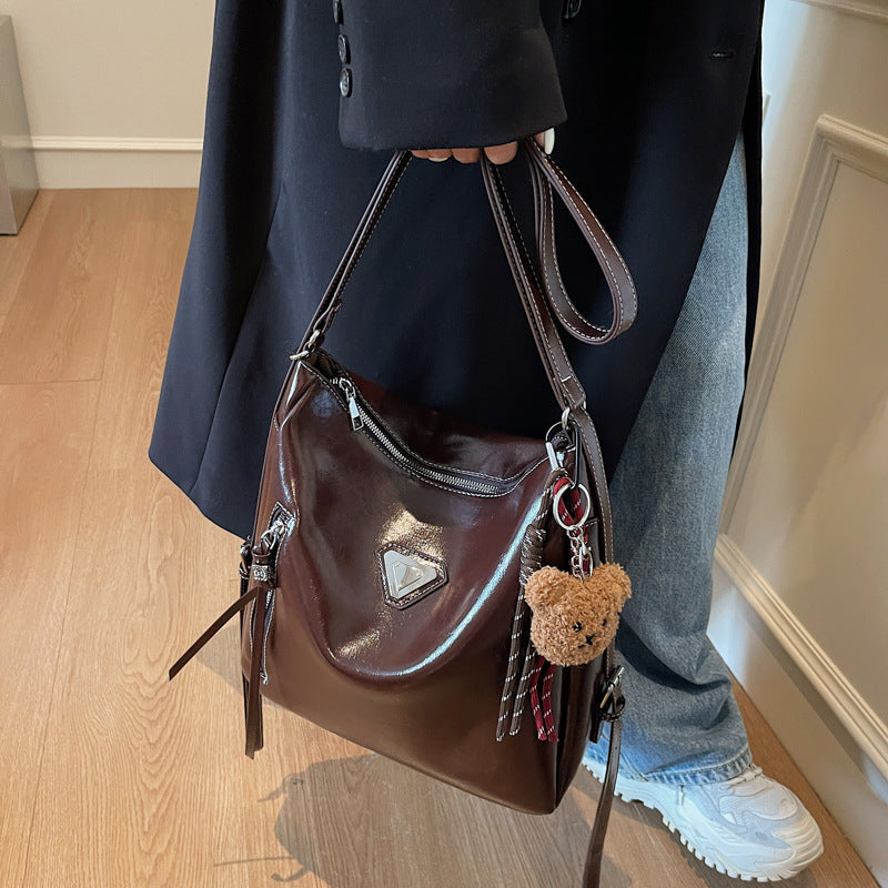 Large capacity backpack women's autumn and winter new casual shoulder crossbody bag commuter multifunctional tote bag versatile backpack