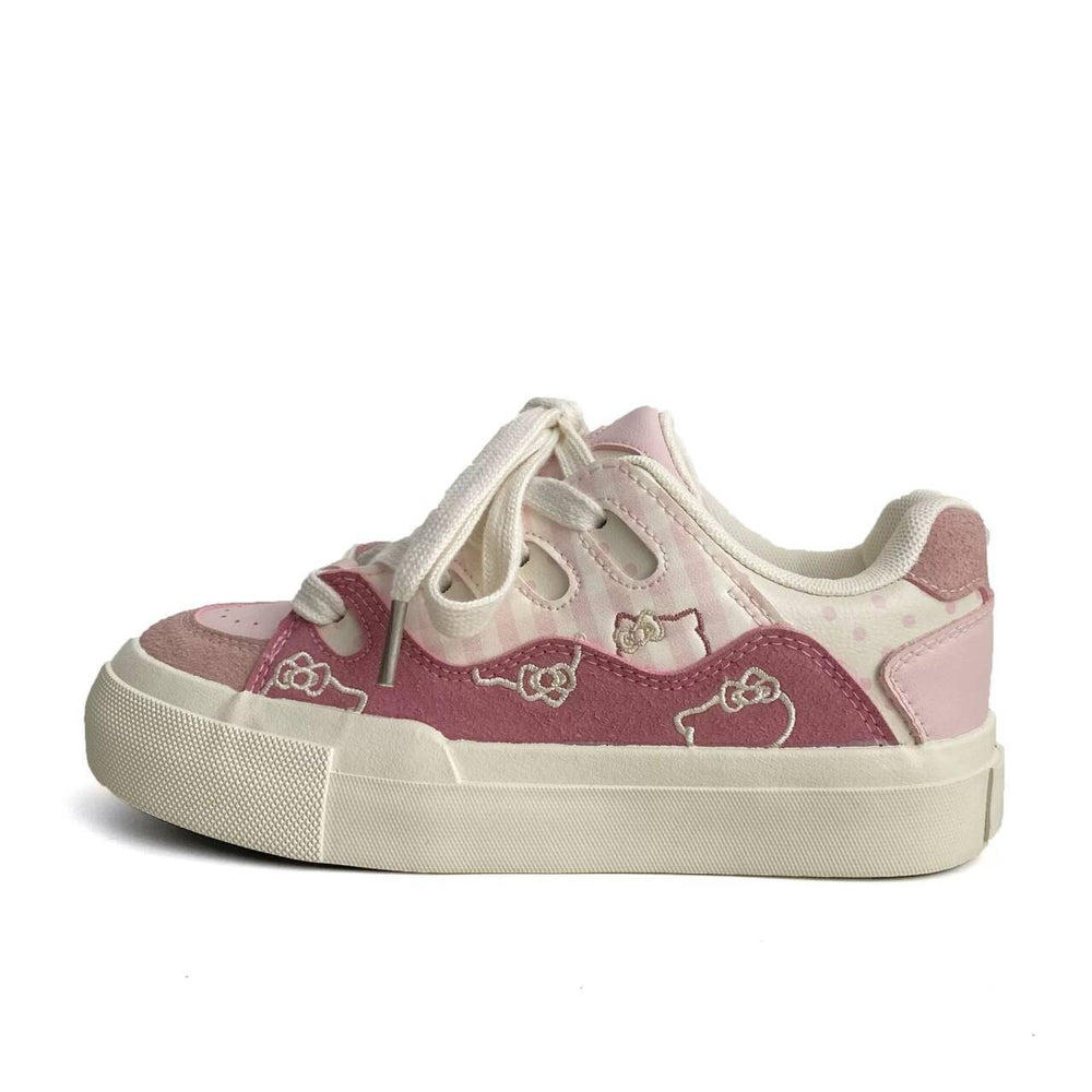 K-stylecasual sneakers for women 2026 spring and summer new arrival cat niche style bread shoes inscutethick solewhite shoes