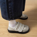 2026 fall/winter new retro fashion versatile velcro birkenstock-style flat comfort soft sole casual cotton slippers for women
