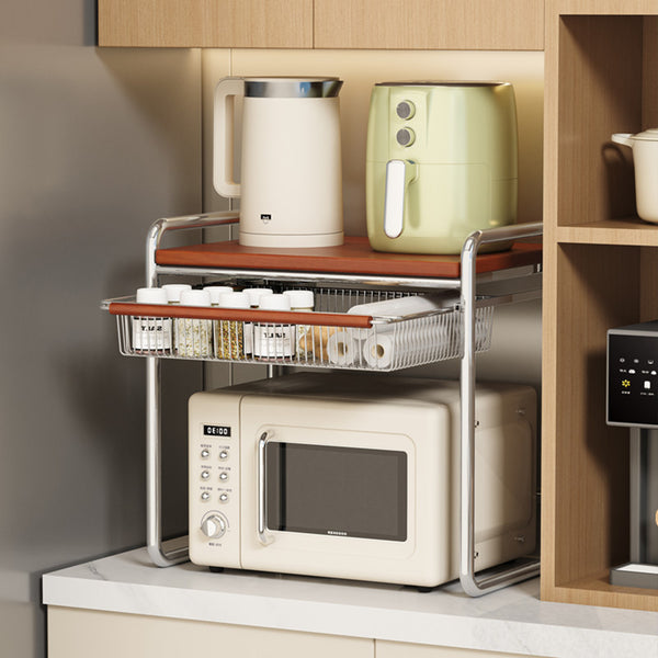 Micro steaming, baking and frying machine, microwave oven rack, solid wood medium and ancient style kitchen, rice cooker, household air fryer rack