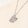 Halloween necklace wholesale fashion cross-border jewelry cartoon oil drop heart ghost pendant necklace couple necklace women
