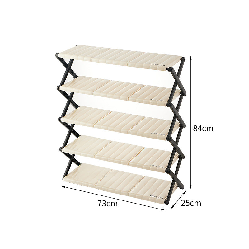 Simple door shoe rack multi-layer household installation-free foldable dormitory shoe storage artifact shoe cabinet storage shelf
