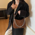 High-end women's bag, large capacity, 2025 new style, niche design, shoulder bag, crossbody bag, understated luxury, textured, commuter tote bag
