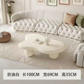 Cloud coffee table cream style scandinavianshape small tea table living room for homepopular small apartment modern casual coffee table