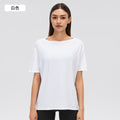 Women's yoga cover-up: lightweight, loose-fit short sleeve tee for summer - perfect for outdoor sports, casual wear, and versatile styling (d26082)