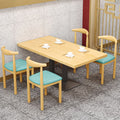 One table and four chairs (horn chair-black table frame)