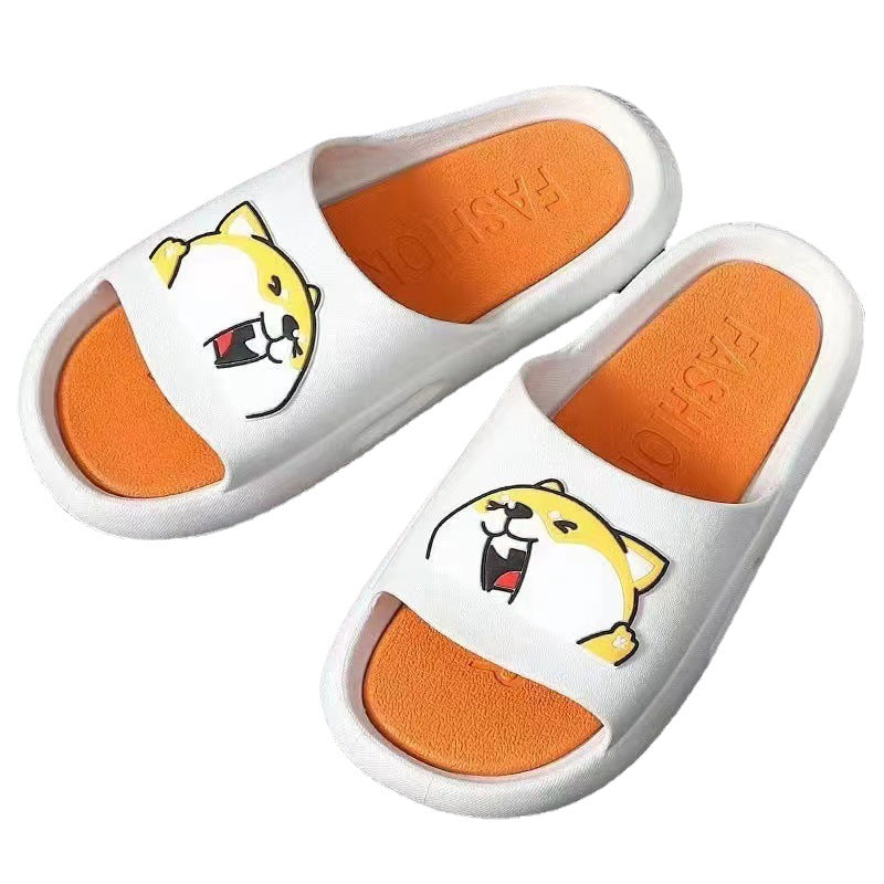 New casual slippers for men, korean style, summer outdoor wear, indoor home bathroom, couple's sandals, women's wholesale non-slip slippers