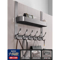 Double-layer clothes hanger behind the door, no need to punch holes, bedroom door hook, door back coat rack, storage rack behind the door
