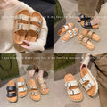 2025 summer new berkenstock-style flat casual thong sandals for women - summer outdoor wear, non-slip thick sole sandals