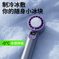 2025 new ice-cooling mini fan - handheld & desktop, stepless speed control, 199 cooling levels, high-speed fan