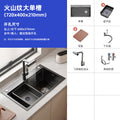 Nojo sink large single slot double slot modified single slot thickened sus304 stainless steel kitchen for home vegetable washing table top middle and bottom