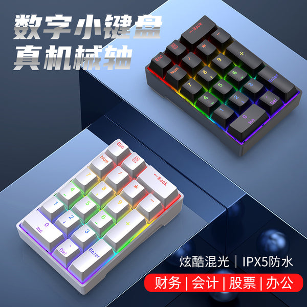 Yunguoguo YF20 mechanical numeric keyboard wired laptop external keypad mini office portable