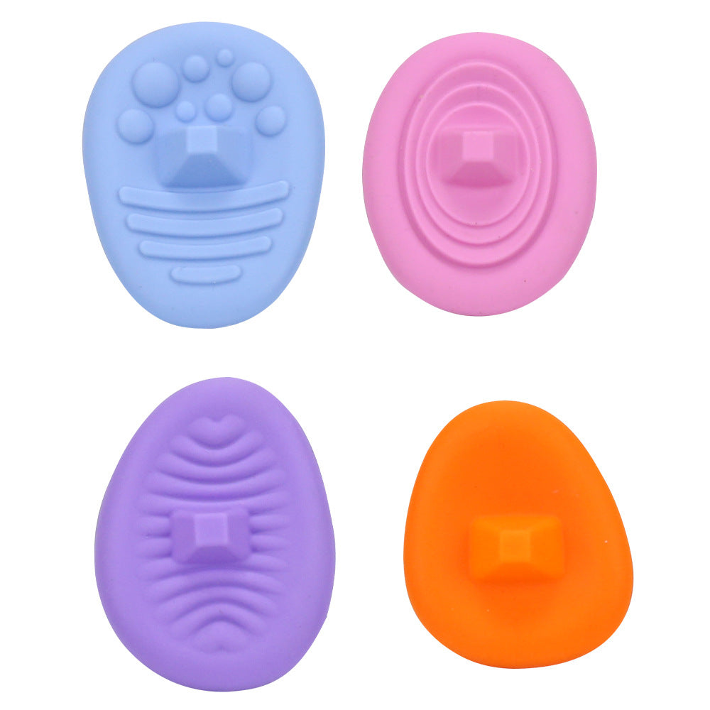 Fidget Toys Ring POP Decompression Toy Fingertip Decompression Artifact Texture Worry Stone Silicone Sensory Stone