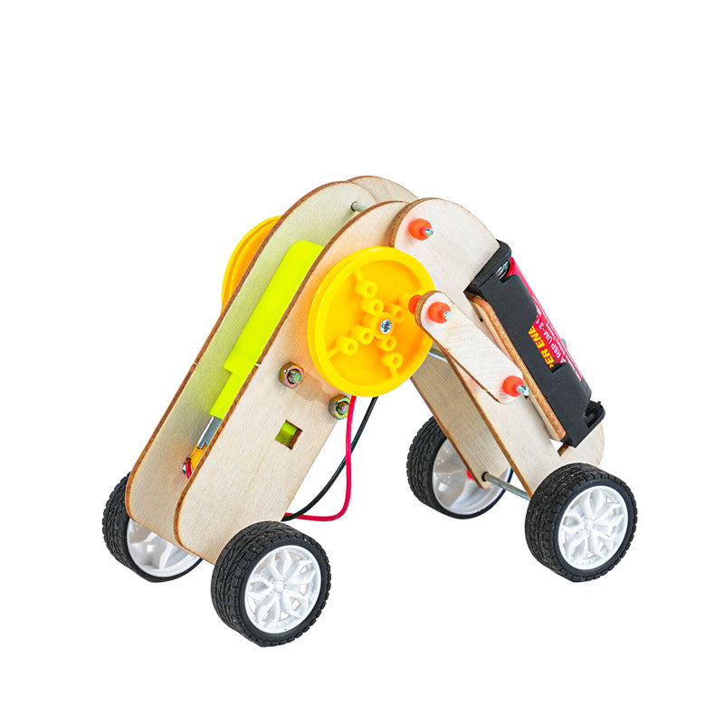 Science and technology small production peristaltic robot kindergarten primary school students wooden handmade DIY science experiment steam teaching aids