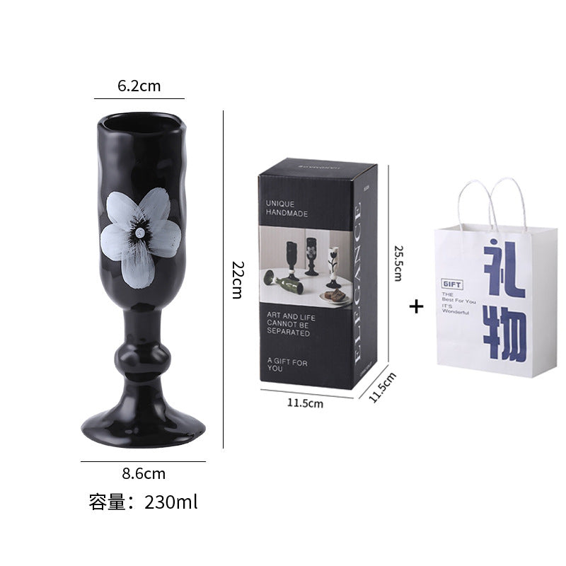 Stylishins high-looking mug household water cup goblet ceramic coffee cup couple christmas gift cup