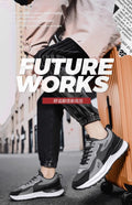 Men's athletic shoes - 2025 new spring casual shoes - winter work & commute leather waterproof non-slip safety shoes - trendy style
