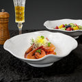 Stylishcasual ceramic special-shaped fruit salad vegetable bowl restaurant hotel for home flower-shaped large bowl ramen bowl soup bowl