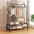 Upgraded cat ear model, double layer, double pole model, 110cm matte black, four side hooks. with wheels